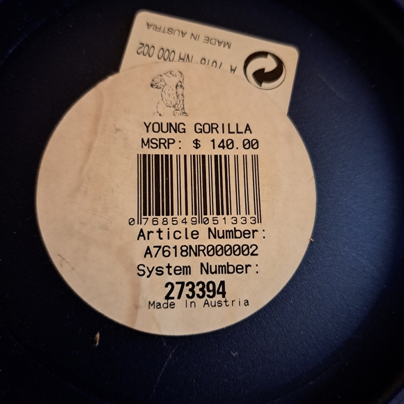 Pristine Swarovski crystal Young gorilla  w bananas 273394 in box w COA - Picture 8 of 8